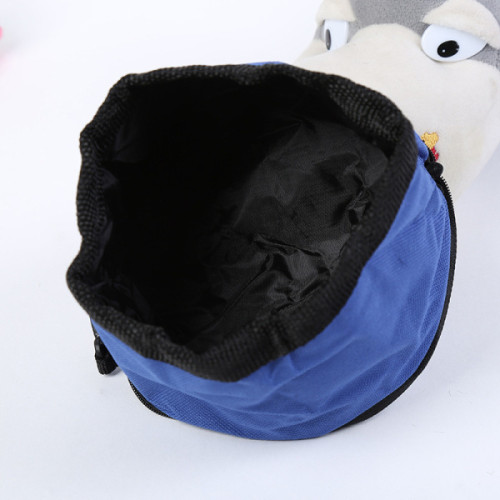 Oxford Cloth Waterproof Zipper Folding Outdoor Travel Portable Dog Bowl