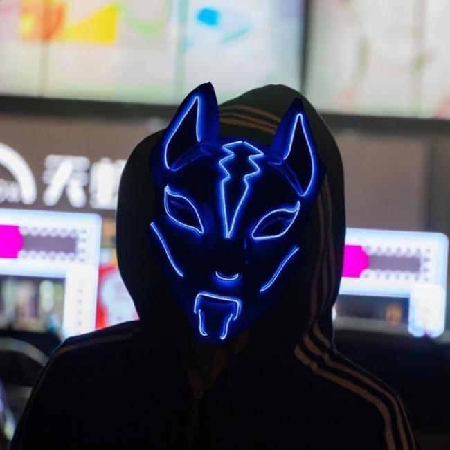 Fox Full Face Neon Mask