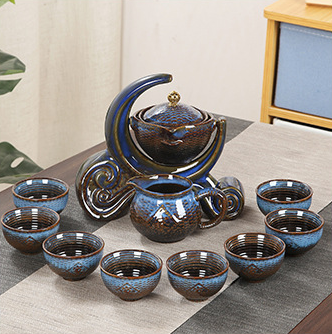 Household Kung Fu Tea Cup Ceramic Lid Bowl Teapot Set