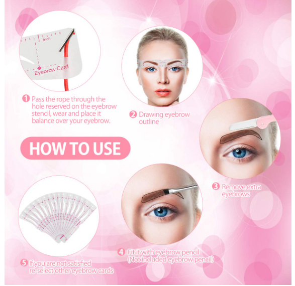 【buy more save more】3 Minutes Makeup-Eyebrow Stencil Kit