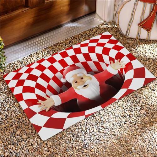 Santa Vortex Illusion Doormat
