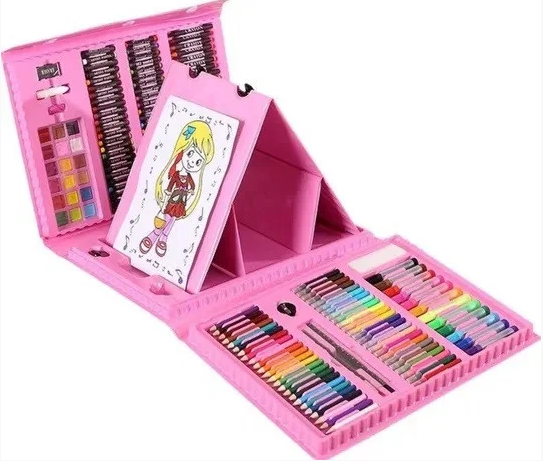 Children's drawing kit 208 items in a convenient case with a pen