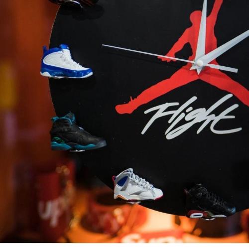 Air Jordan 3D Sneaker Clock with 1-12 Mini Sneakers-Free shiping