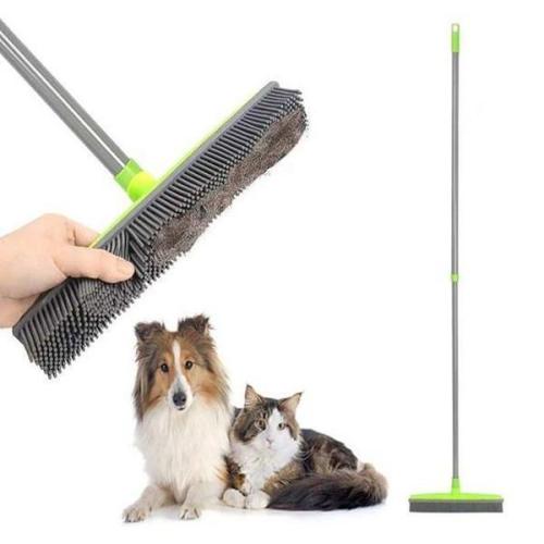 Pet Hair Remover Rubber Broom