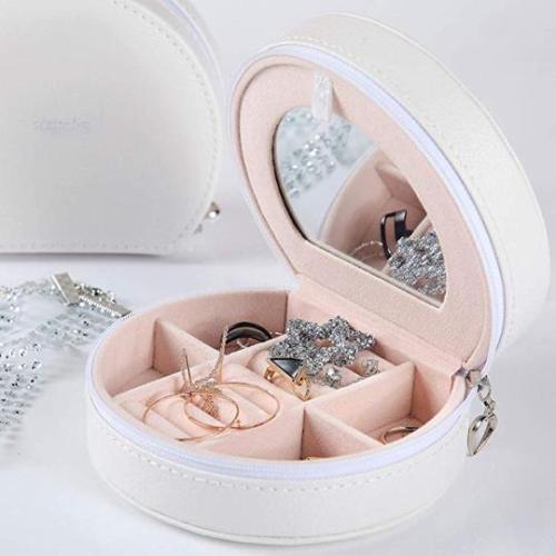 Portable Jewelry Box Mini Simplicity Jewelry Box Small Storage Box Ear Stud Box Ring Bag European Velvet Jewelry Box