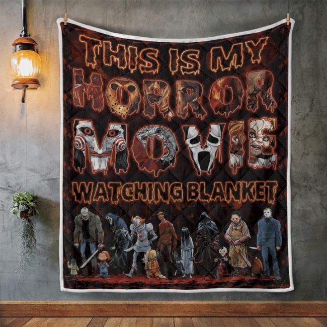 This Is My Horror Movie Watching Blanket - Halloween Quilt, Blanket