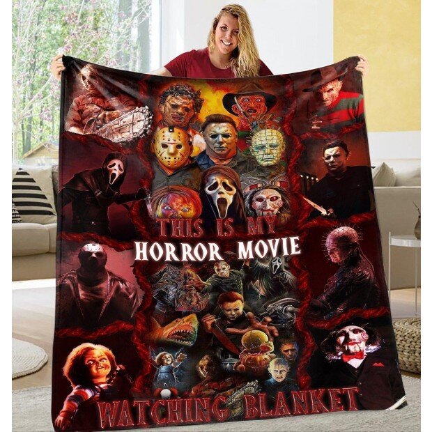 This Is My Horror Movie Watching Blanket - Halloween Quilt, Blanket