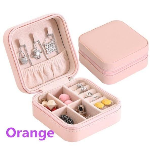 Portable Jewelry Organizer Collection Cabinet Storage Armoire Box Case
