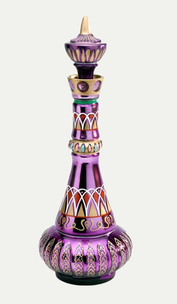I Dream of Jeannie Bottle From Mario Della Casa Second Season Glass MIRRORED Purple Bottle!