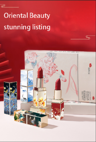 Chinese style carved lipstick set lipstick gift box