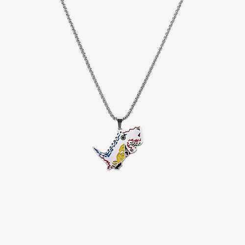 Creative cartoon cute colorful small dinosaur necklace
