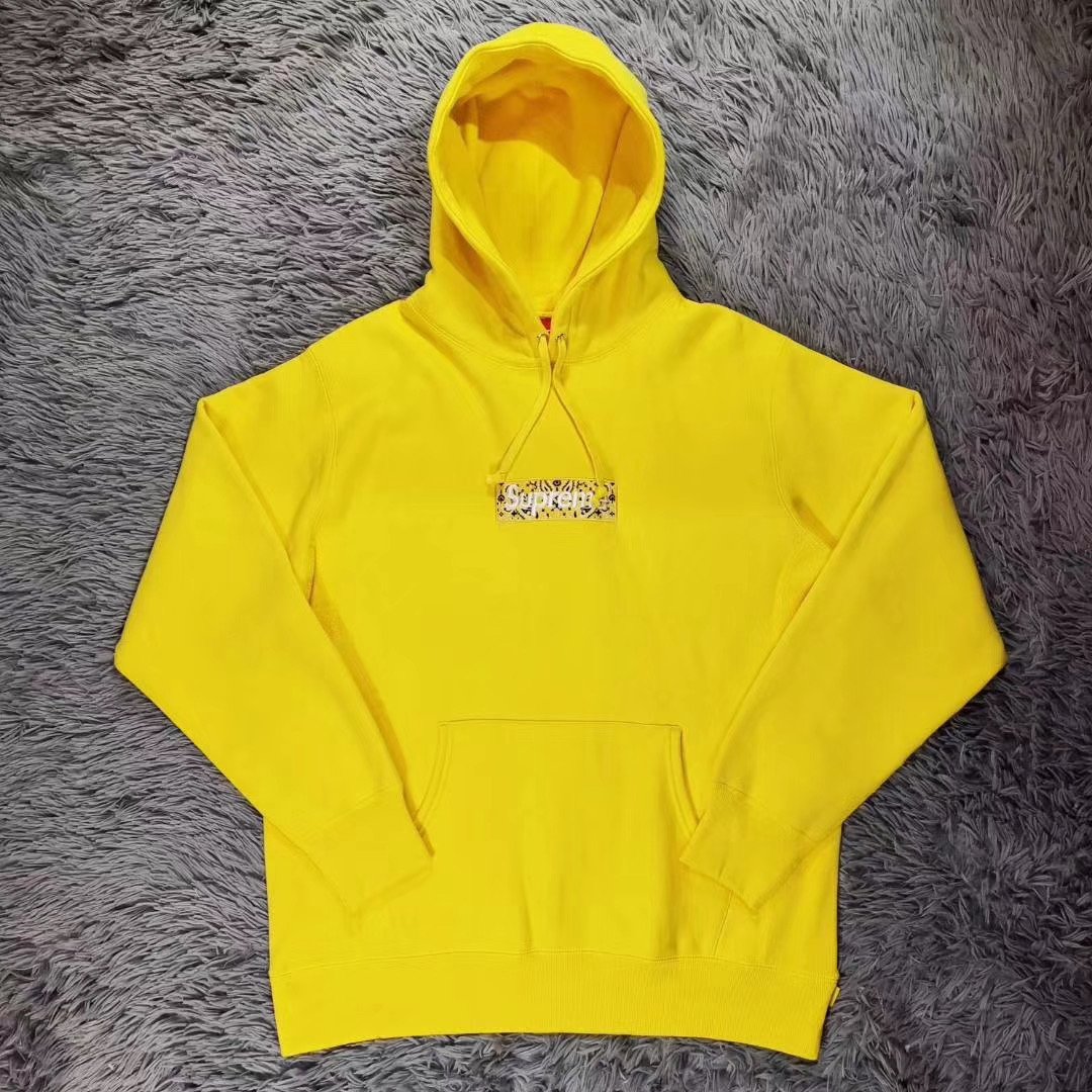 yellow box logo hoodie