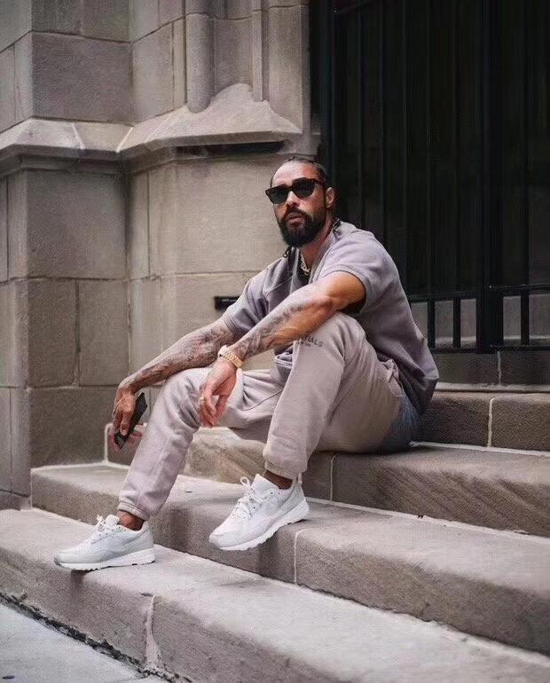 essentials tan sweatpants