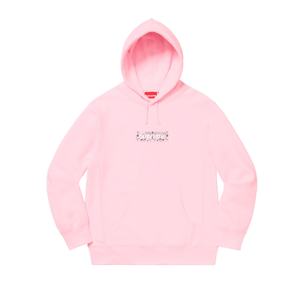 Supxxx Bandana Box Logo Hooded Sweatshirt Pink