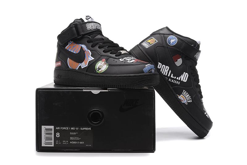 supreme air force 1 nba black