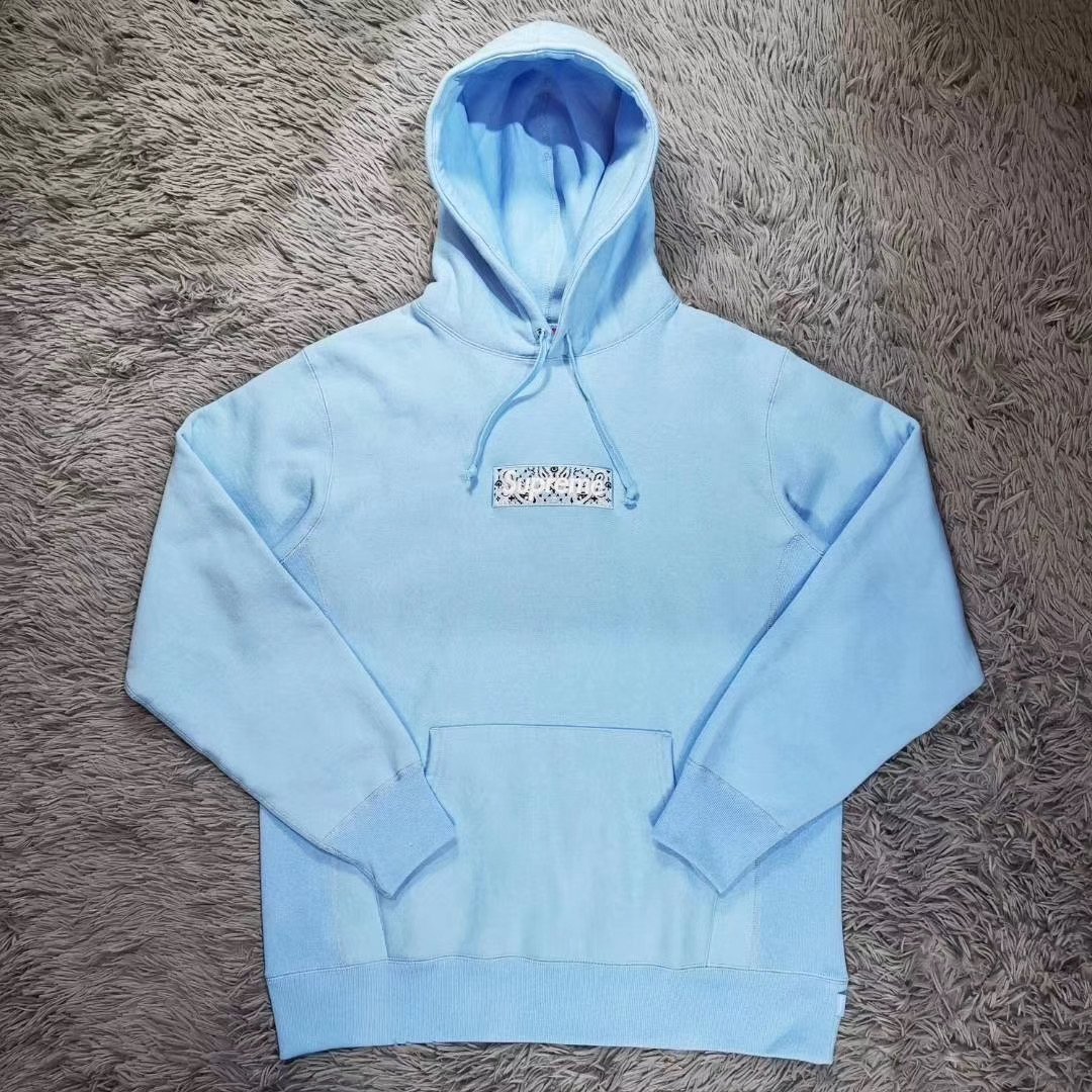 Supxxx Bandana Box Logo Hoodie Blue - m 