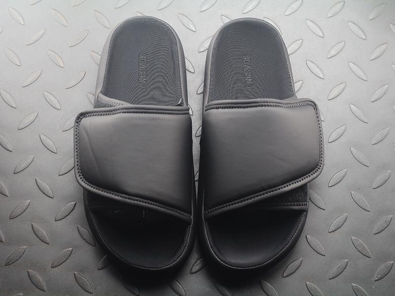 Yeezy Season 7 Fabric Slides Graphite - www.flamsneaker.com