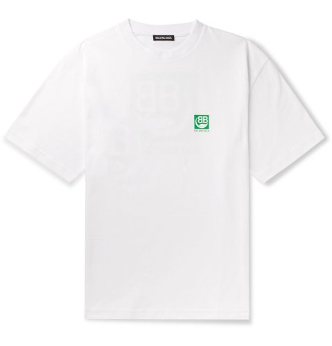 BLCG GREEN LOGO REGULAR T-SHIRT Green Logo Regular T-shirt in white