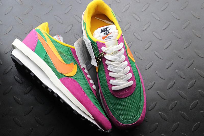nike sacai green purple