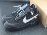 Air Force 1 Low Off-White Black White (with Brown Off-White Box)