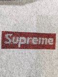 Supxxx Swarovski Box Logo Sweatshirt Gray