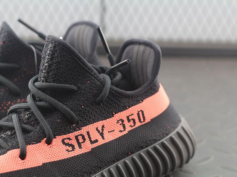 yeezy black core red