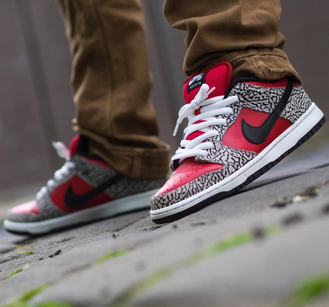red cement dunks