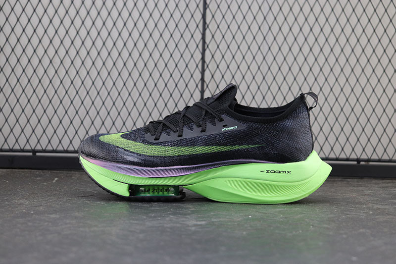 nike alphafly green black