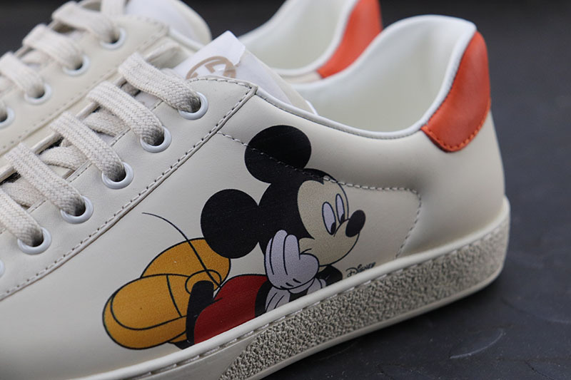 Guci x Disney Mickey Mouse Ace low-top sneakers - www.flamsneaker.com