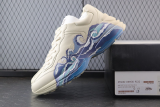 Guci Ivory Leather  Rhyton Sneaker With Wave
