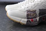 Guci  Men's Rhyton Leather Sneaker With Tigers