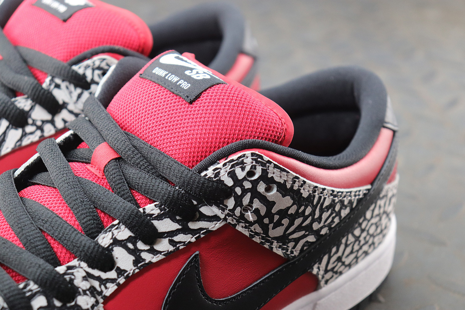 red cement dunks