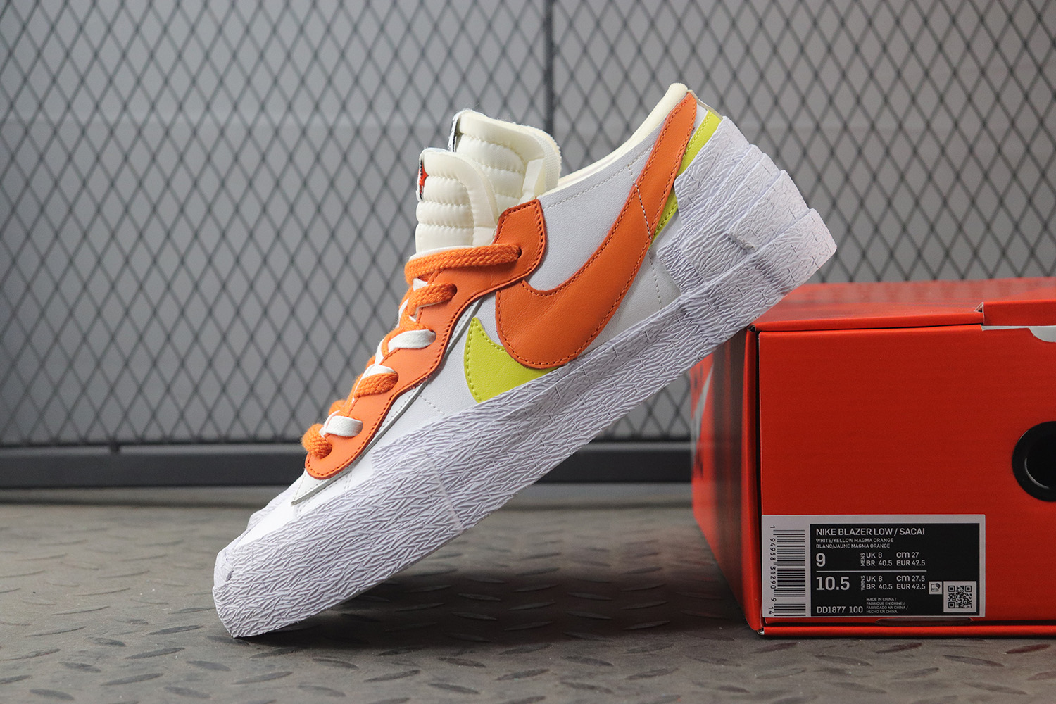 orange blazer sacai waffle