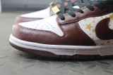 Supreme Nike SB Dunk Low White Barkroot Brown