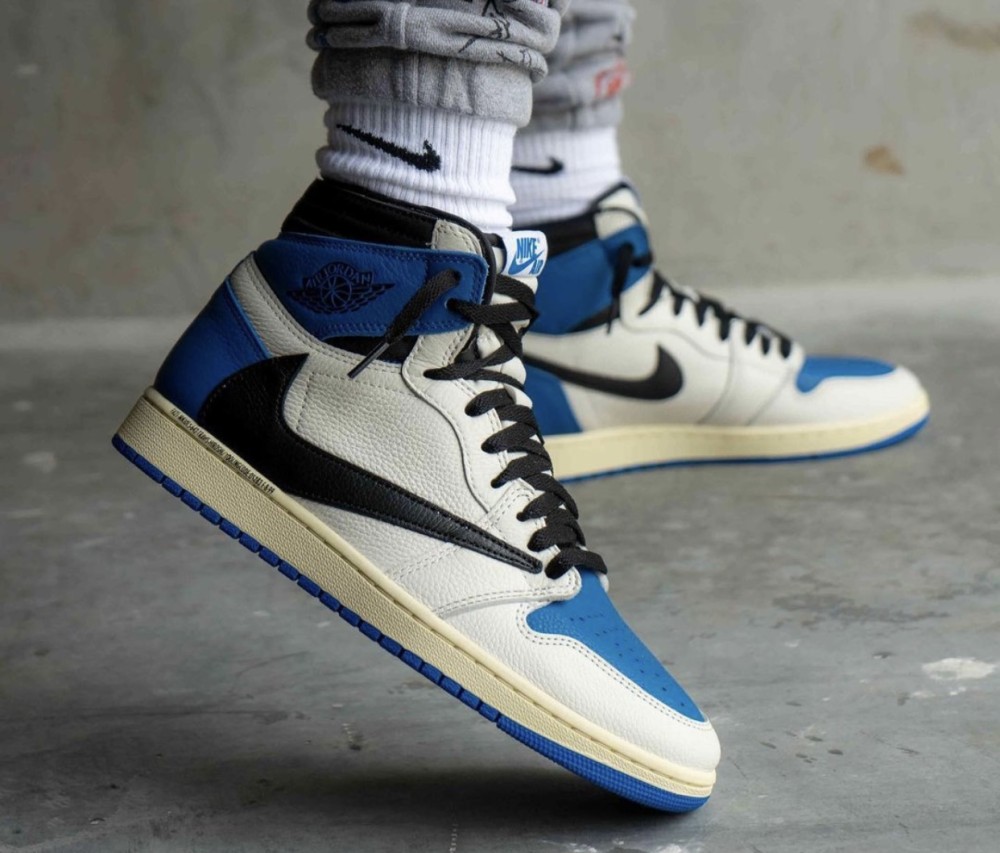 Air Jordan 1 Military Blue X Travis Scott X Fragment M Flamsneaker Com