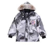 08 CANADA GOOSE Expedition Parka Black White Camouflage