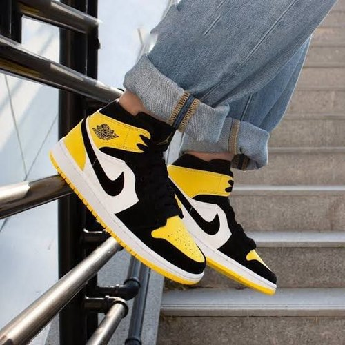 Air Jordan 1 Mid SE 'Yellow Toe' - m.flamsneaker.com