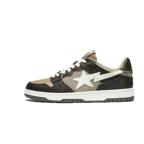 A Bathing Ape SK8 STA Sneakers Khaki Coffee