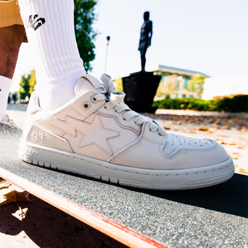 A Bathing Ape Bape SK8 Sta Triple White