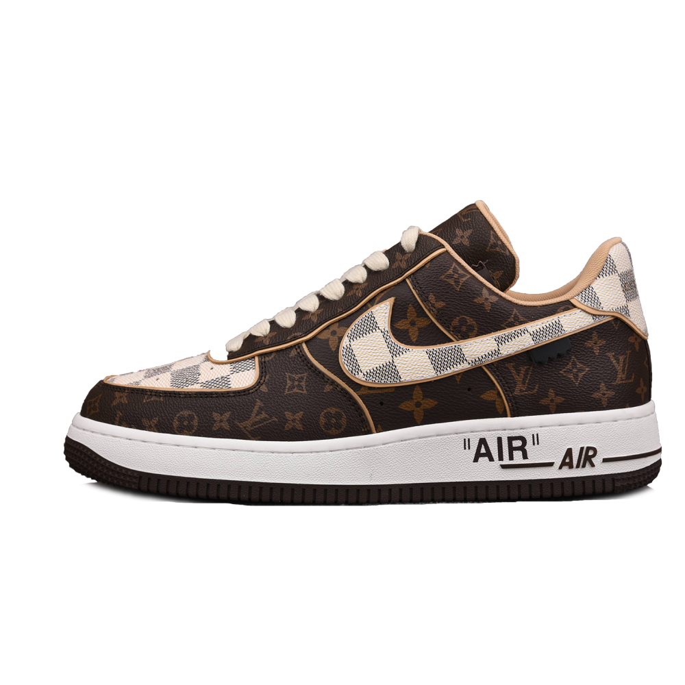 WOULD YOU PAY $352,000? NIKE x LOUIS VUITTON MOST EXPENSIVE AIR FORCE 1  MONOGRAM BROWN DAMIER AZUR 