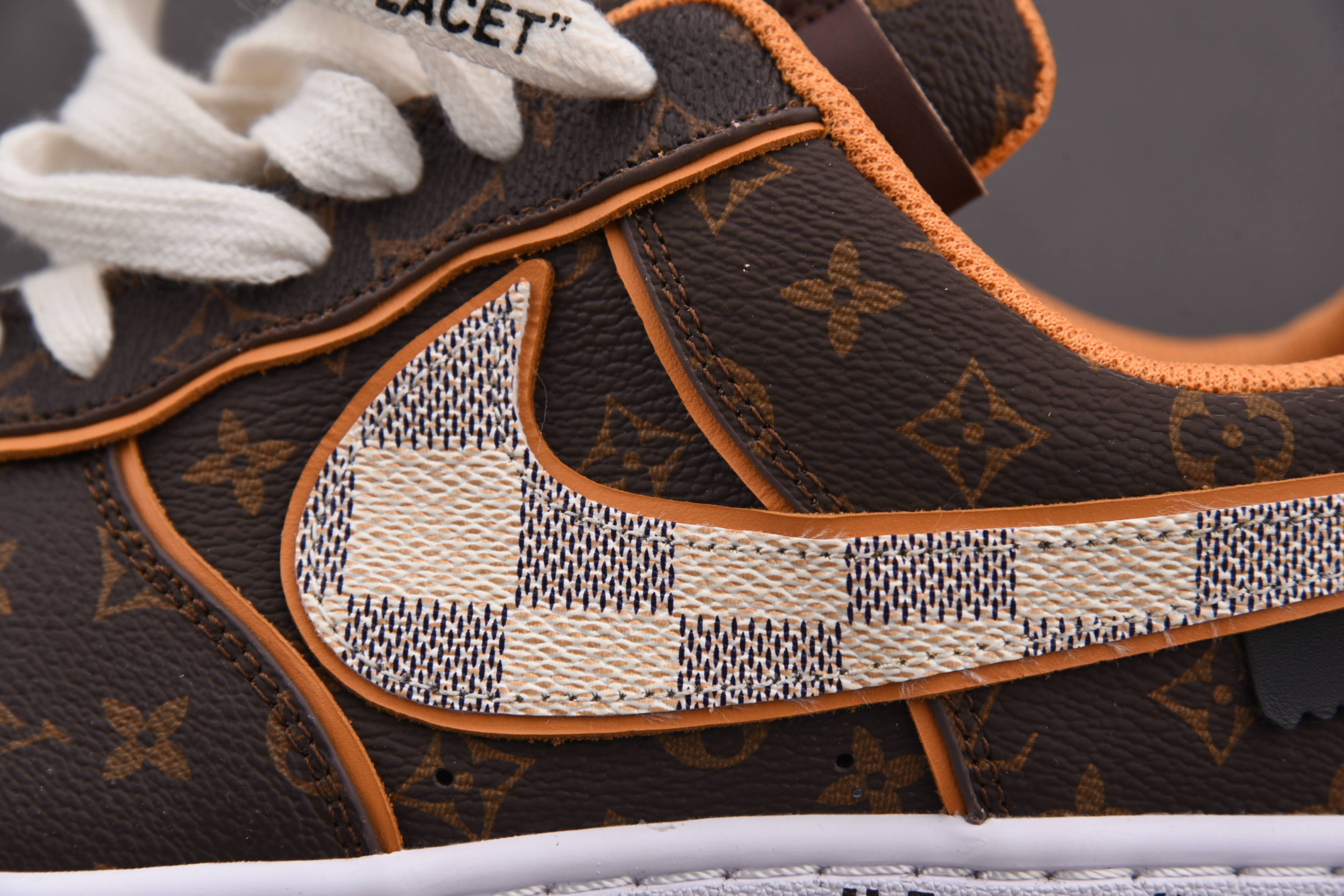 Nike Air Force 1 Low X Louis Vuitton Monogram Brown Damier Azur With B –  ZINZEEX