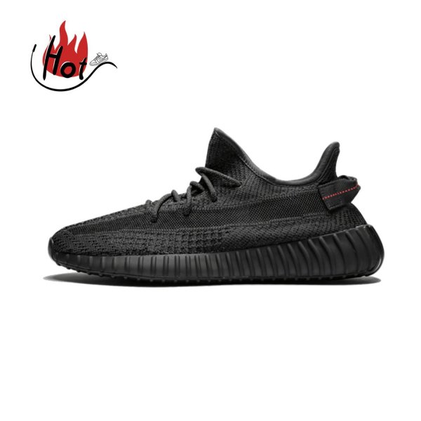 【Clearance】  adidas Yeezy Boost 350 V2 Static Black Non-Reflective（US4）