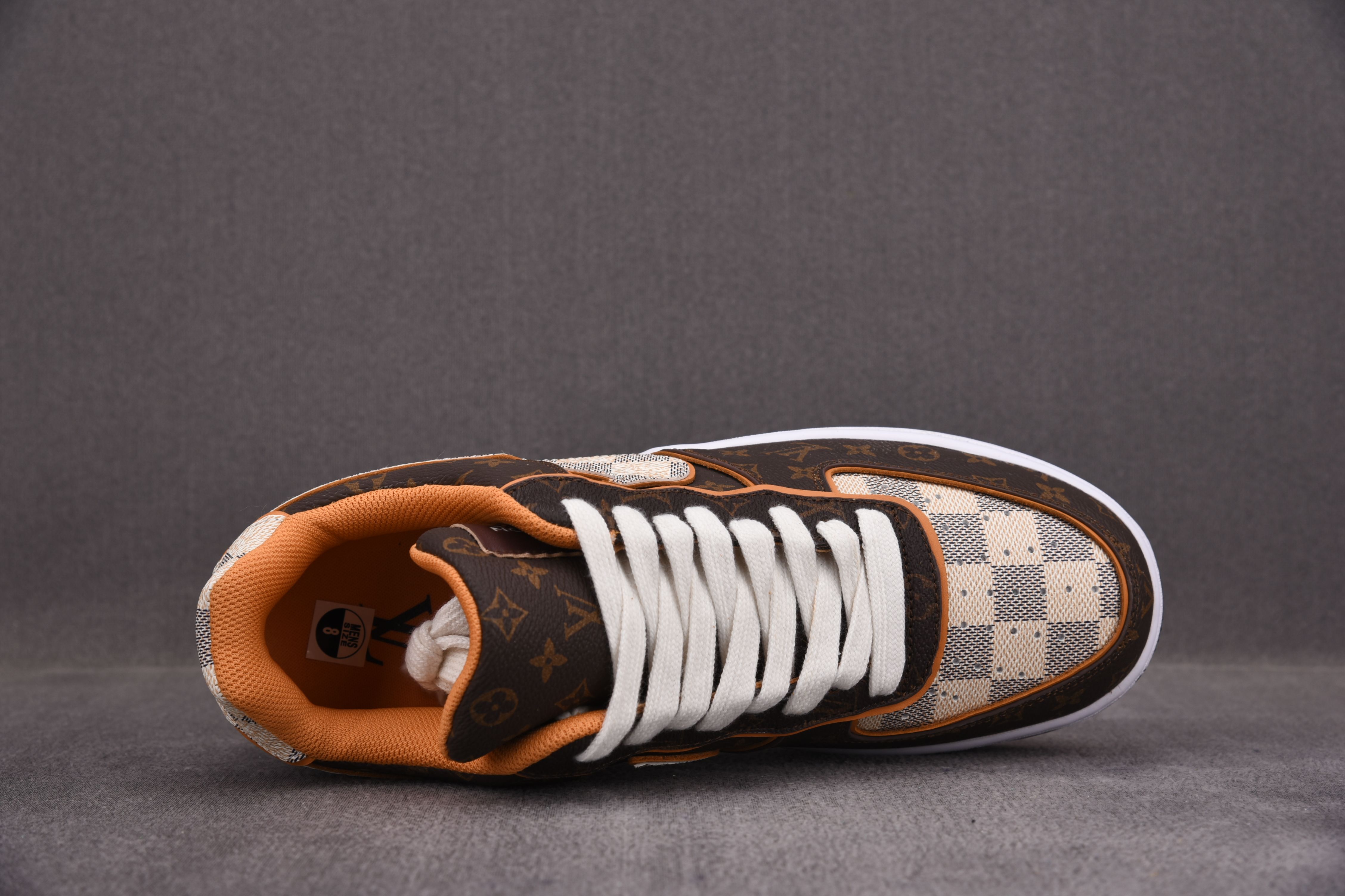 Nike Air Force 1 Low X Louis Vuitton Monogram Brown Damier Azur With B –  ZINZEEX