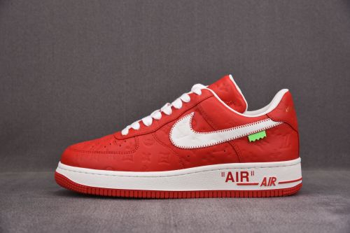 Nike Air Force 1 Low Louis Vuitton University Red (Be careful about the size!!)
