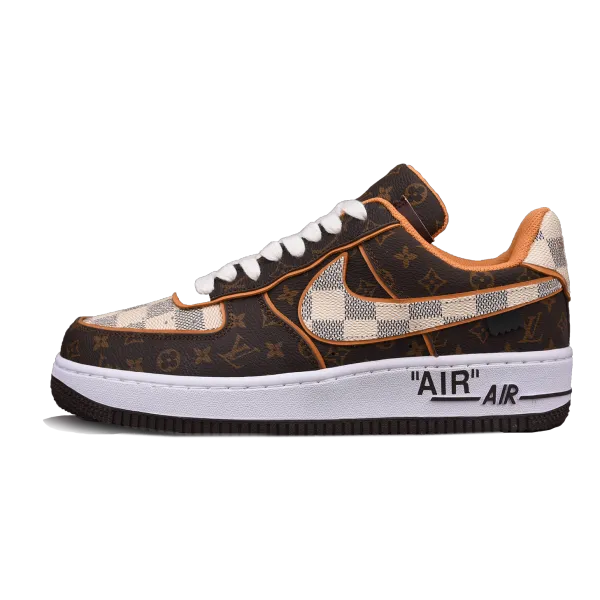 Nike Air Force 1 Low Louis Vuitton Monogram Brown Damier Azur 2  (Be careful about the size!!)