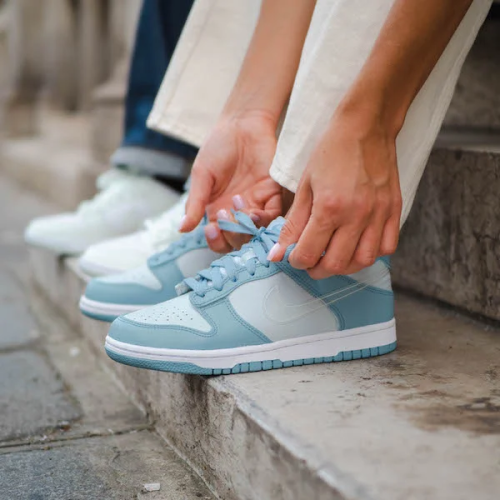 Nike Dunk Low Clear Blue Swoosh