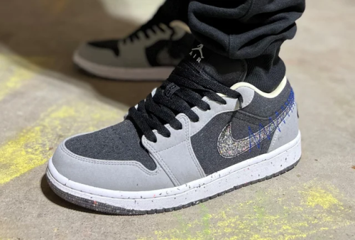 Jordan 1 Low SE Crater Black Grey