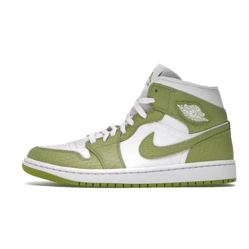 Jordan 1 Mid Green Python (Women Size!!)