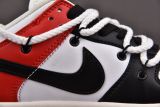 Nike Dunk Low Black White Red (Custom Sneaker)