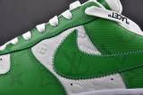 Nike Air Force 1 Low Louis Vuitton Royal White Green (Be careful about the size!!)